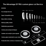 Round Transparent Tempered Step Glass for Lighting Custom Fabrication Services - 图片 5