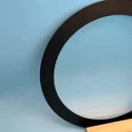 Custom Circular Tempered Glass Panel with Silk-Printed Black Border for Solar Applications - 图片 3