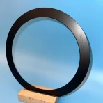 Custom Circular Tempered Glass Panel with Silk-Printed Black Border for Solar Applications - 图片 2