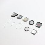 CarPlay box with brushed glass panel, one-button start car button, crystal glass with diamond-shaped edge glass